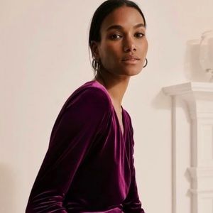 Ralph Lauren Purple Velvet Dress